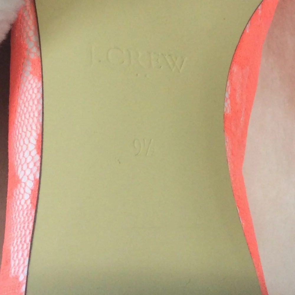 🐞 J. Crew Uptown Neon Ballerina Flats NWOT
